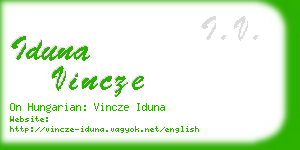 iduna vincze business card